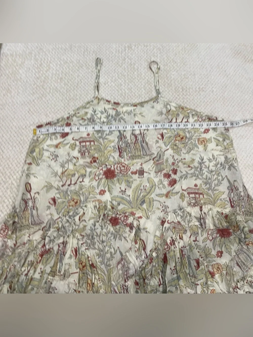 Krista Larson Lagenlook Charming/Asian Toile Slip Cami / Tunic Dress - One Size - Picture 7 of 11